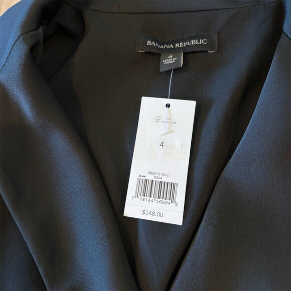 Banana Republic Jumpsuit Womens Size 4 Black Tuxedo Blazer Long Sleeve - Picture 7 of 7